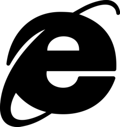 Internet Explorer Logo Outline Icon Svg Set, Free Vectors File